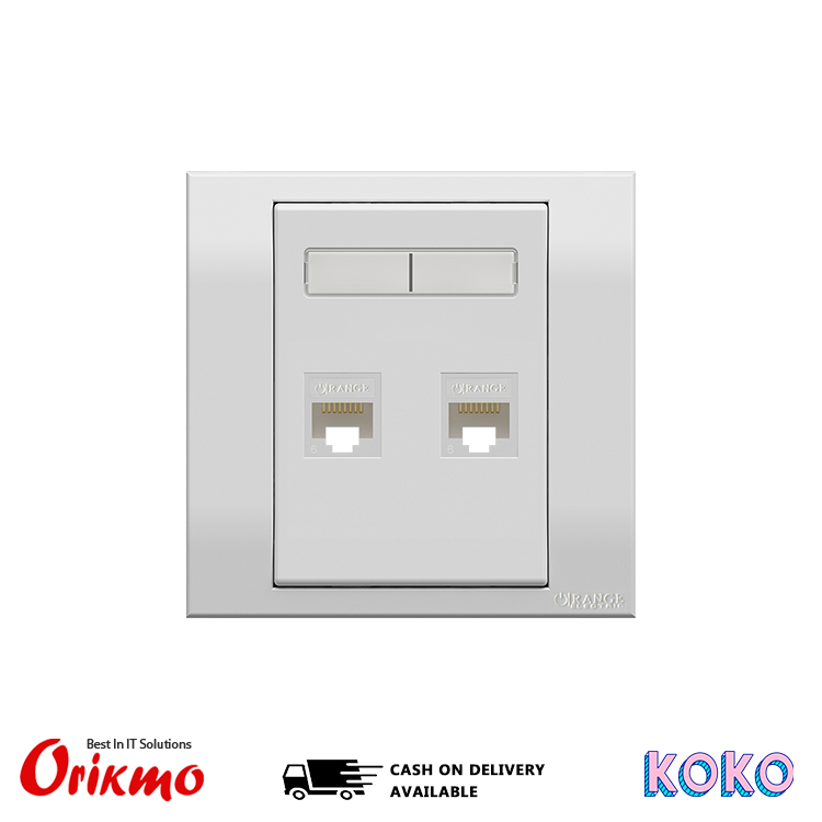 ORANGE 2 PORT FACE PLATE
