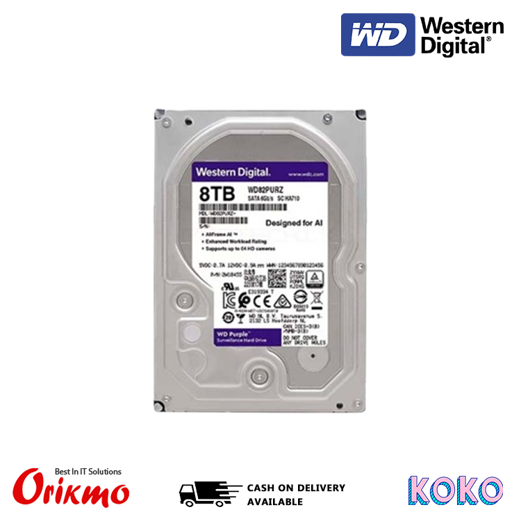WD 8TB PURPLE SURVEILLANCE HARD DISK