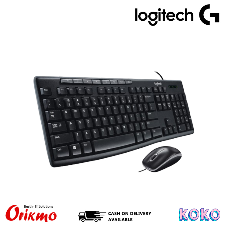 LOGITECH MK200 MEDIA CORDED KEYBOARD AND MOUSE COMBO
