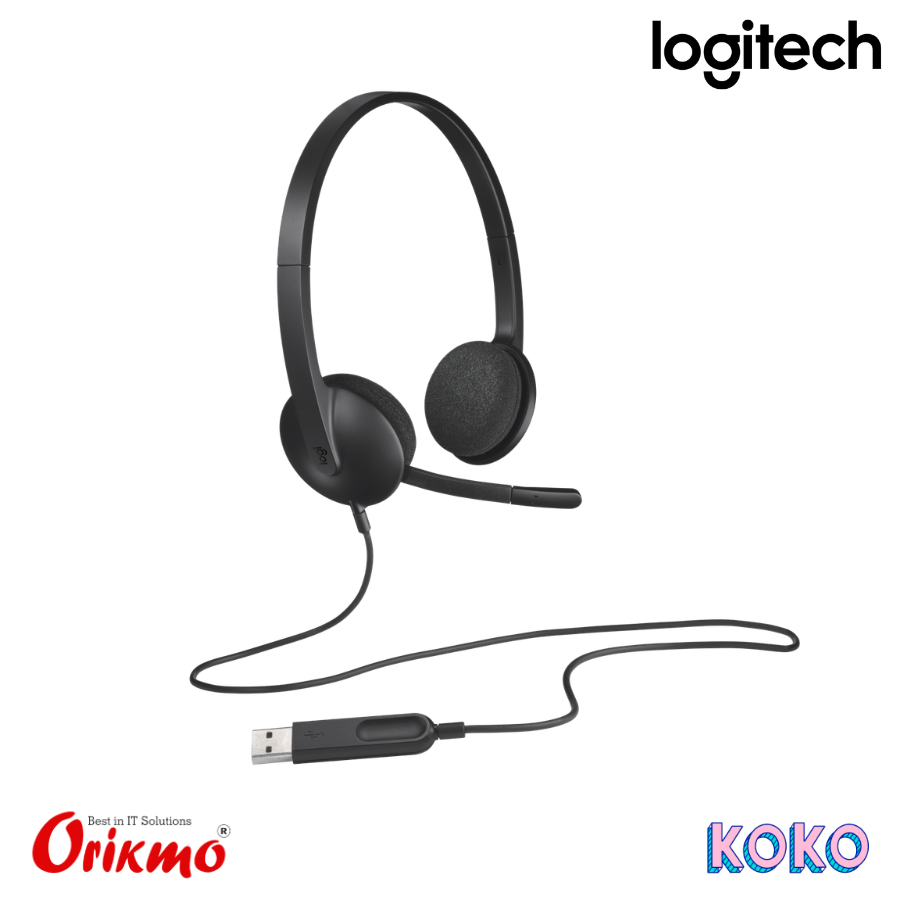 LOGITECH H340 USB HEADSET WITH NOICE CANCELING MICROPHONE