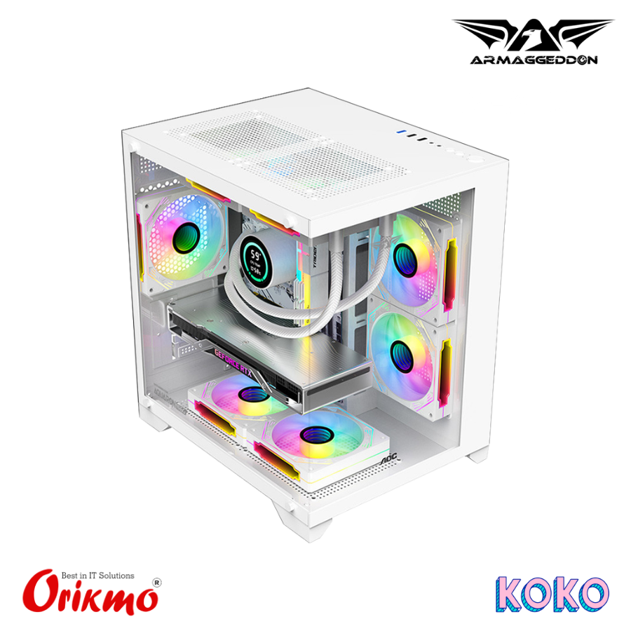 ARMAGGEDDON  AQUARON WIBO GAMING CASING - WHITE