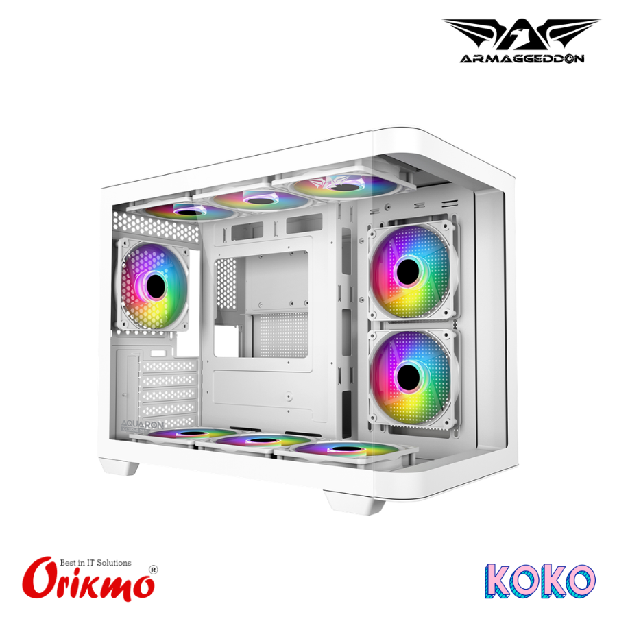 ARMAGGEDDON AQUARON X-CURVE 285 GAMING CASING - WHITE