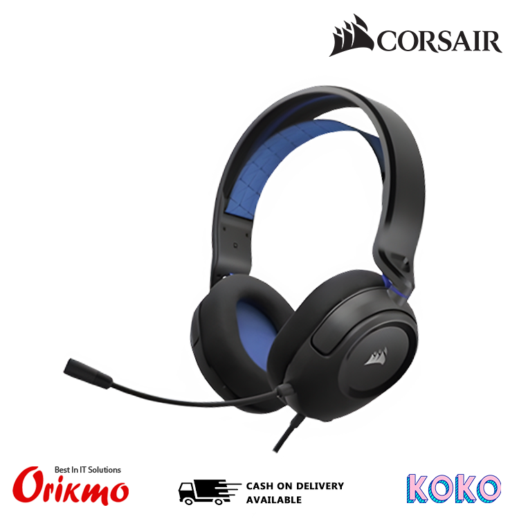 Corsair HS35 Sound v2 Multiplatform Gaming Headset-Blue