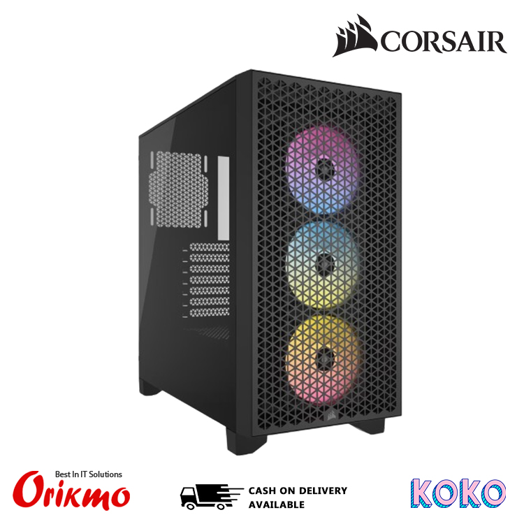 CORSAIR 3000D AIRFLOW RGB BLACK GAMING CASE CC-9011255-WW