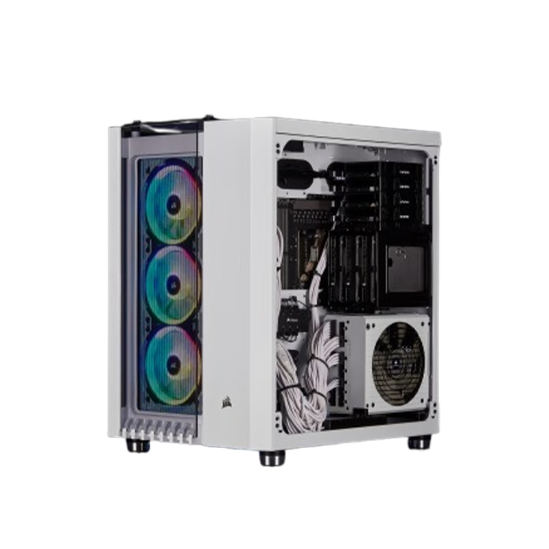 CORSAIR CRYSTAL SERIES 680X RGB TEMPERED GLASS ATX WHITE CASE CC-9011169-WW