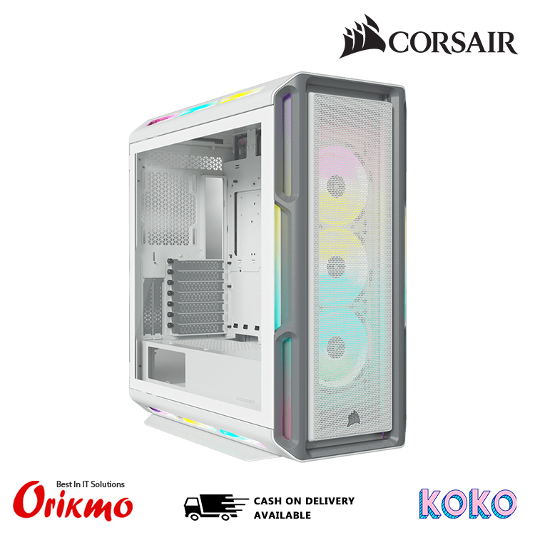 CORSAIR iCUE 5000T RGB ATX WHITE CASE CC-9011231-WW