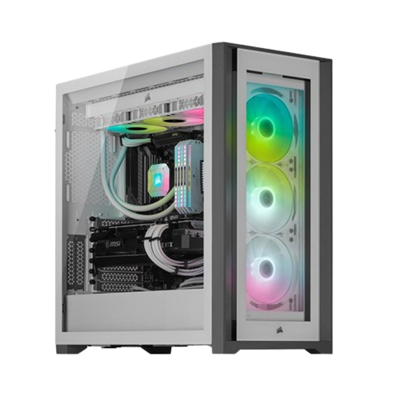 CORSAIR iCUE 5000X RGB MID - TOWER ATX WHITE CASE CC-9011213-WW