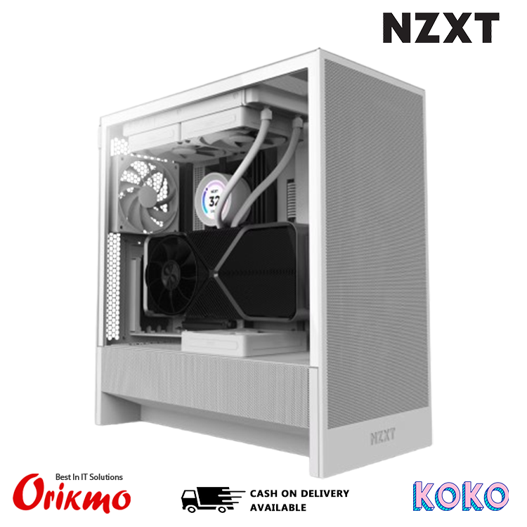 NZXT H5 FLOW WHITE ATX MID TOWER CASE CC-H51FW-01