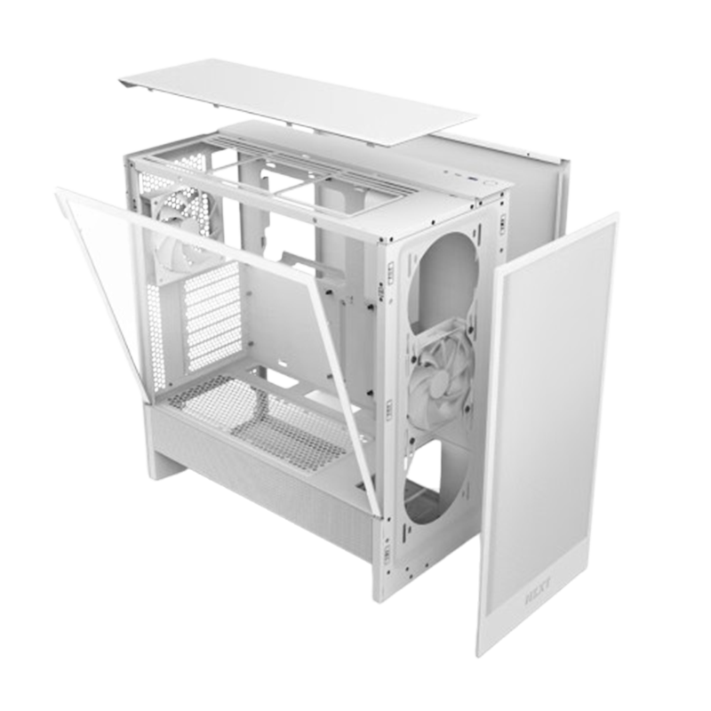 NZXT H5 FLOW WHITE ATX MID TOWER CASE CC-H51FW-01