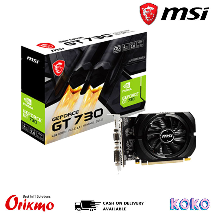 MSI REFURB GT730 N730 4GD3V2 GRAPHICS CARD 602-V809-2891S