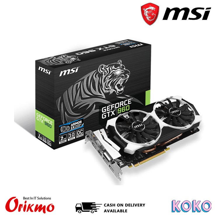 MSI REFURB GTX 960 2GD5T GRAPHICS CARD 602-V320-080