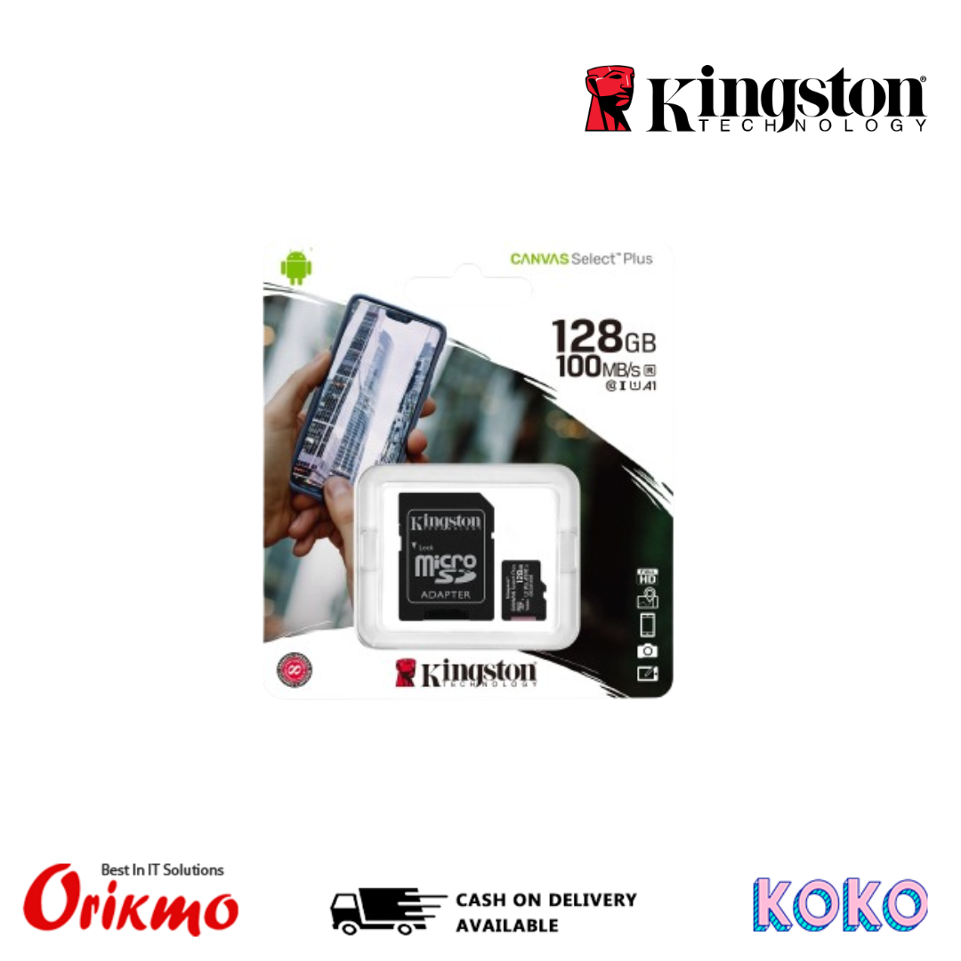 KINGSTON 128GB 100MB/S MICRO SD CARD