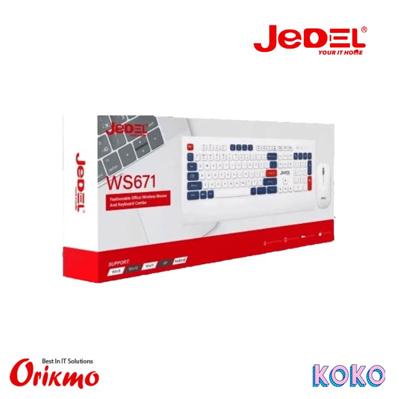 JEDEL WS671 WIRELESS MOUSE AND KEYBOARD COMBO