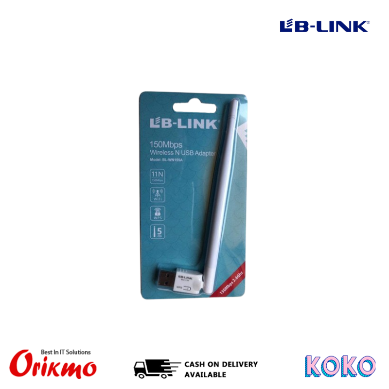 LB LINK BL-WN155A 150Mbps WIFI USB ADAPTER - ANTENNA