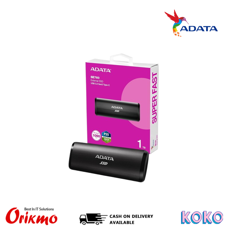 ADATA SE760 1TB EXTERNAL SSD (USB3.2, GEN 2, TYPE-C)