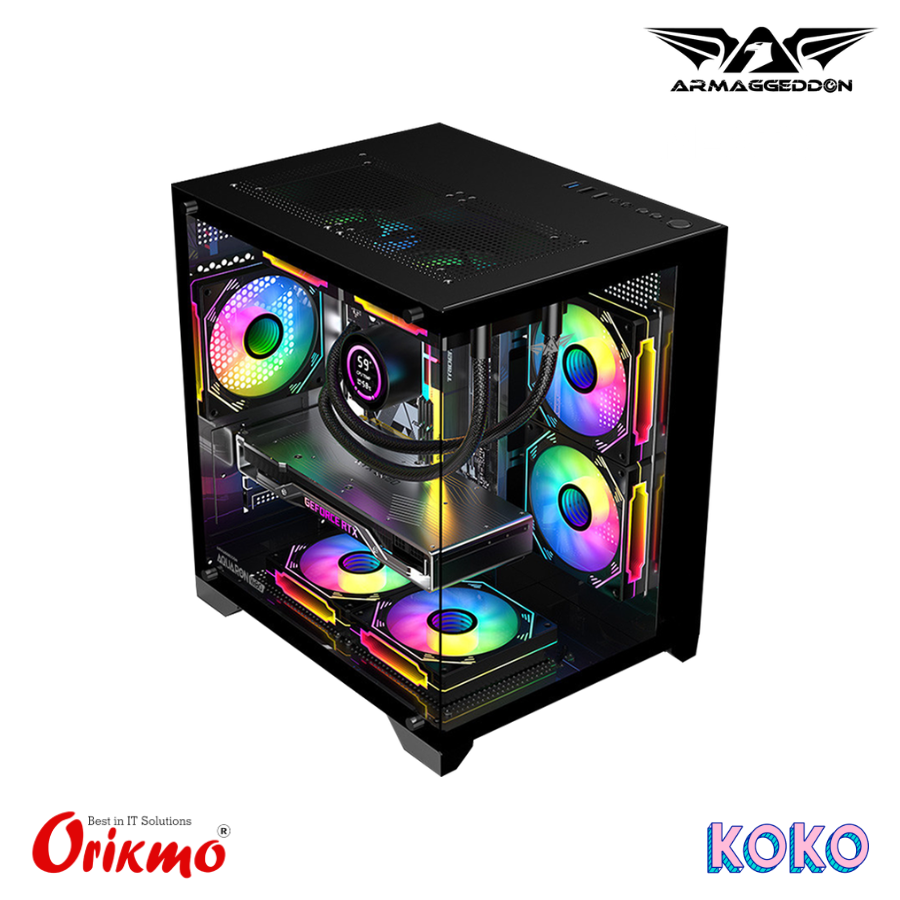 ARMAGGEDDON  AQUARON WIBO GAMING CASING - BLACK