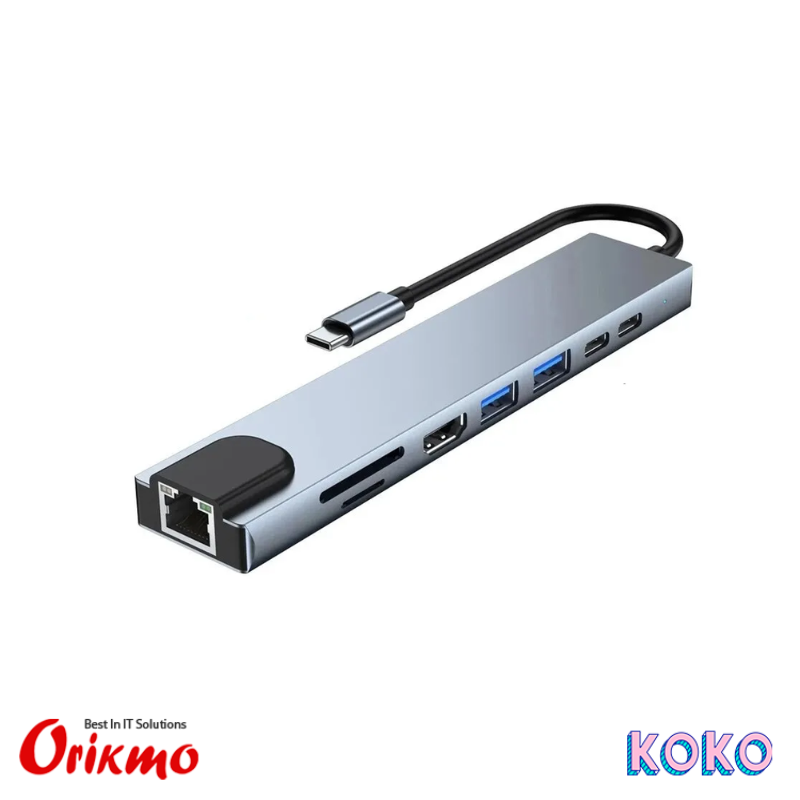 TYPE-C 5 IN 1 ADAPTER (LAN, HDMI, USB 3.0*2, TYPE C)