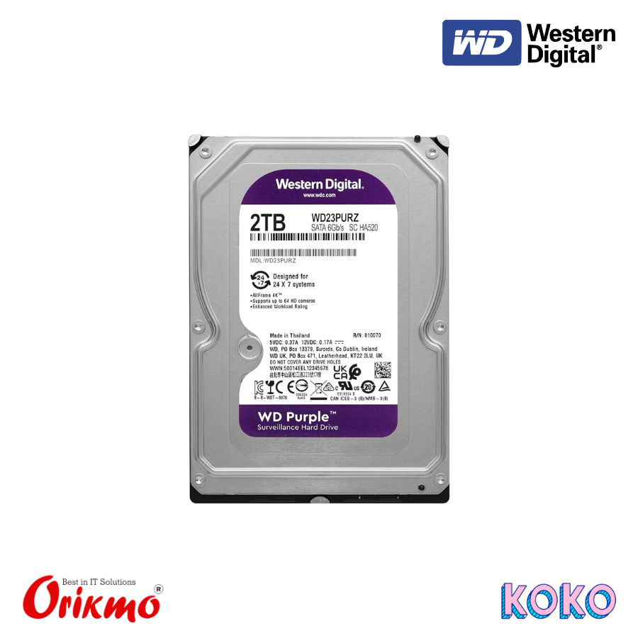 WD PURPLE 2TB SURVEILLANCE HARD DISK