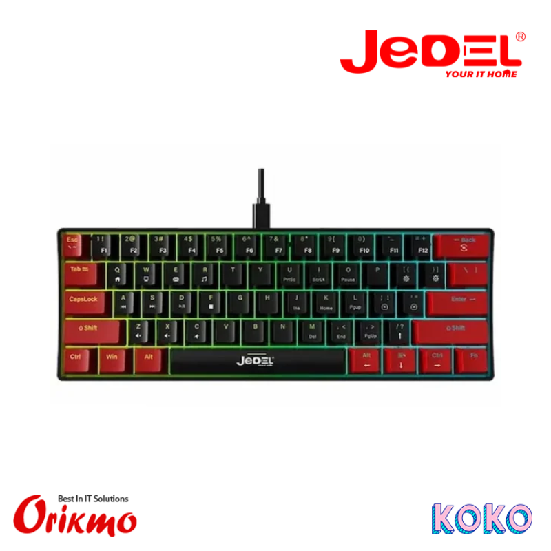 JEDEL KL-69 PORTABLE CONTRACTED RAINBOW LIGHTING MECHANICAL KEYBOARD