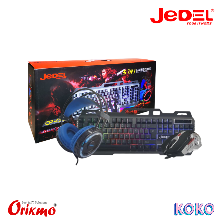 JEDEL CP-02 3 IN 1 GAMING COMBO (GAMING MOUSE, KEYBOARD, HEADPHONE)