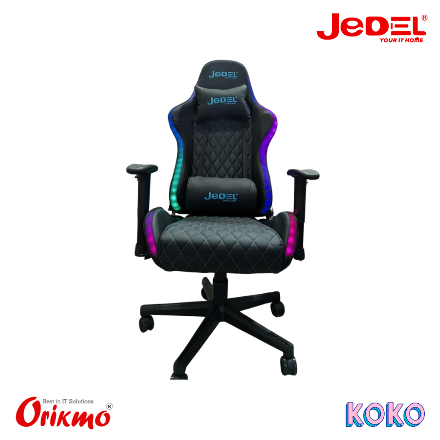 JEDEL TD-03 RGB GAMING CHAIR - BLACK