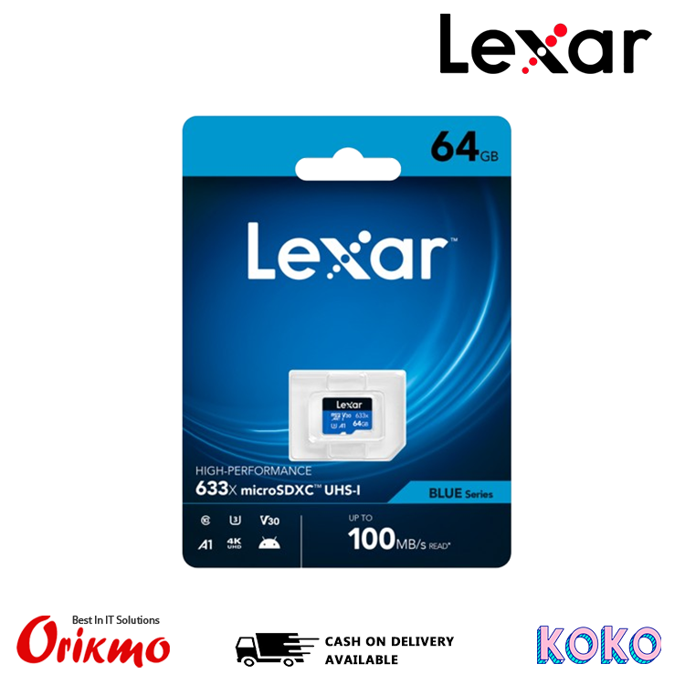 LEXAR 64GB MICRO SD 100MB/s