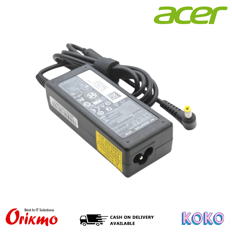 LAPTOP CHARGER ACER YELLOW PIN (65W)