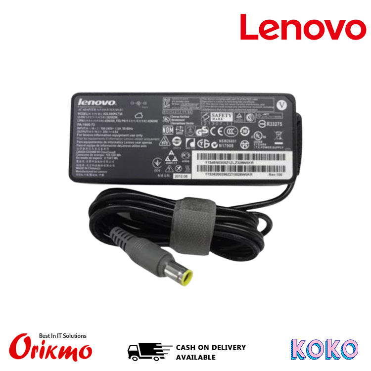 LAPTOP CHARGER LENOVO BIG PIN (90W, 20V,4.5A)