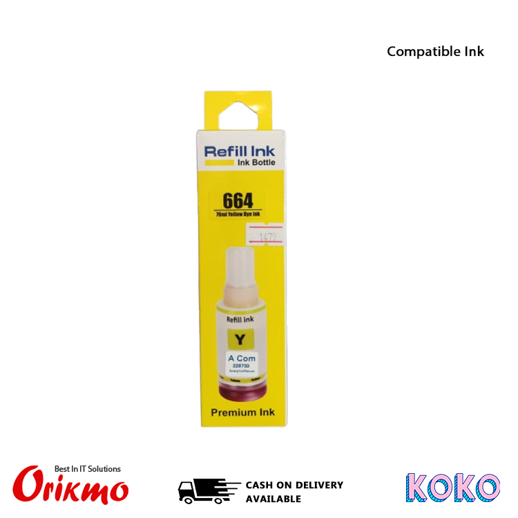 INK BOTTLE EPSON COMPATIBLE YELLOW