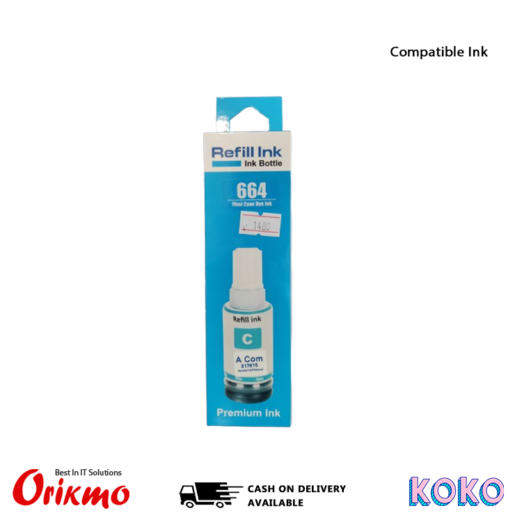 INK BOTTLE EPSON COMPATIBLE CYAN