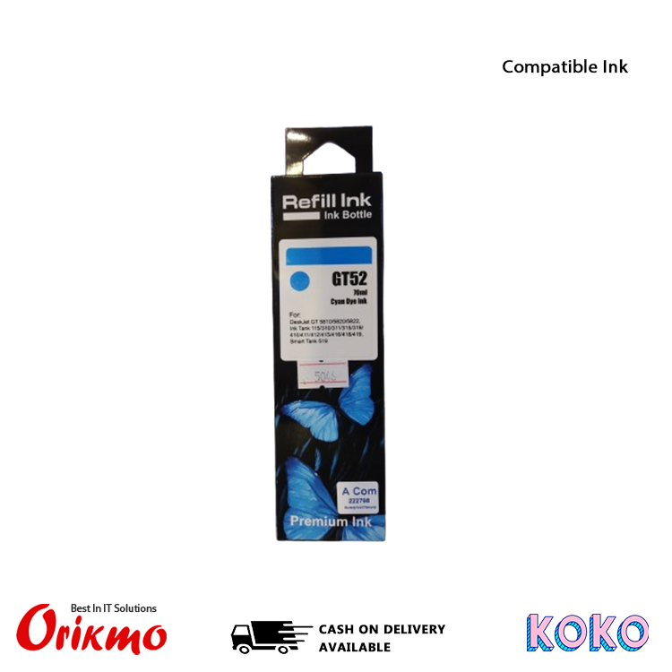 INK BOTTLE HP CYAN COMPATIBLE