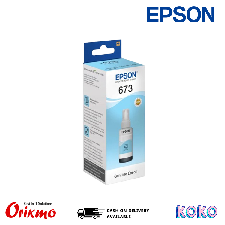 EPSON 673 LIGHT CYAN INK BOTTLE
