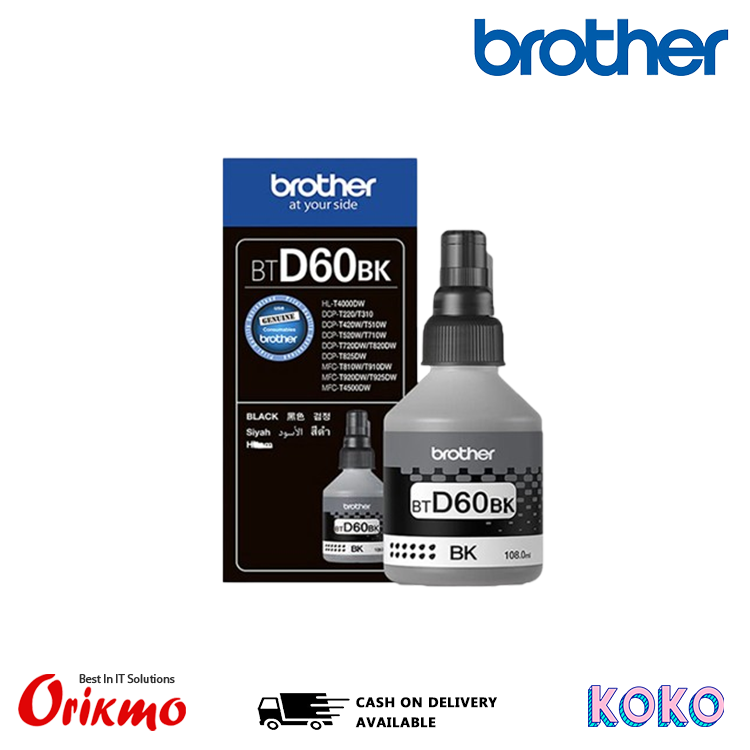 BROTHER BTD60 BLACK INK BOTTLE