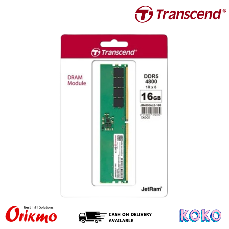 TRANSCEND DDR5 - 16GB 4800MHZ DESKTOP RAM