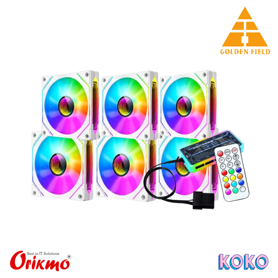 GOLDEN FIELD 6 FAN KIT - WHITE (WITH CONTROLLER)