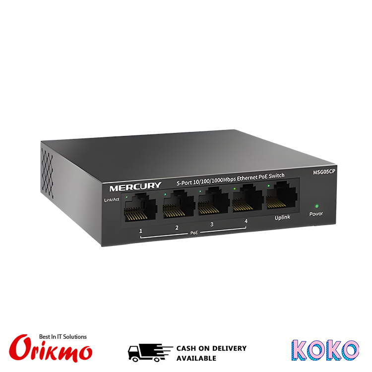 NETWORK SWITCH MERCURRY 5 PORT