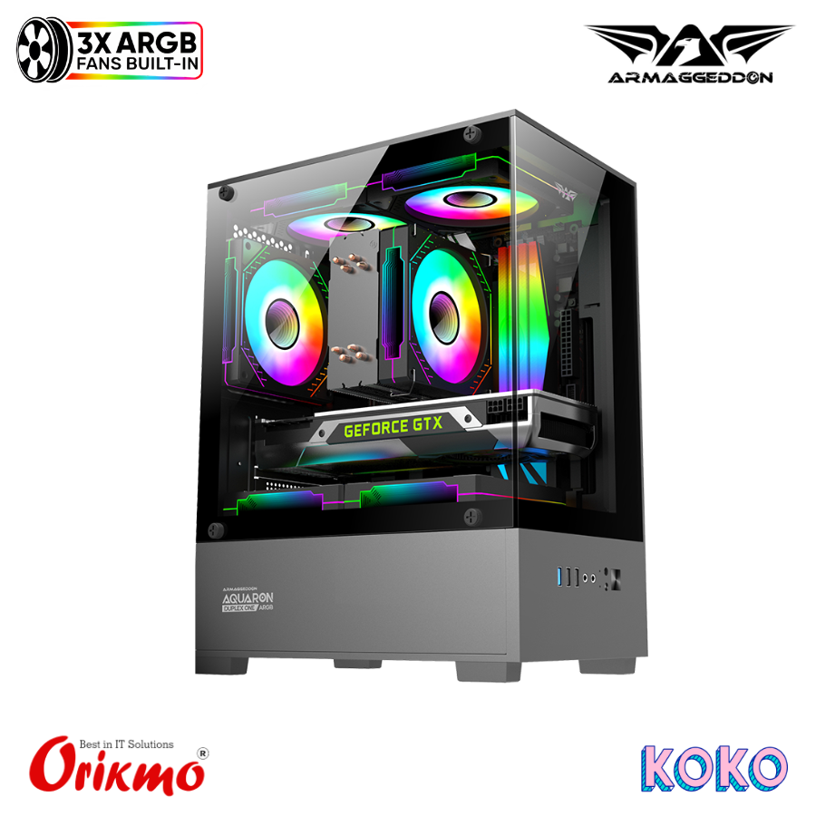 ARMAGGEDDON AQUARON DUPLEX ONE GAMING CASING - BLACK