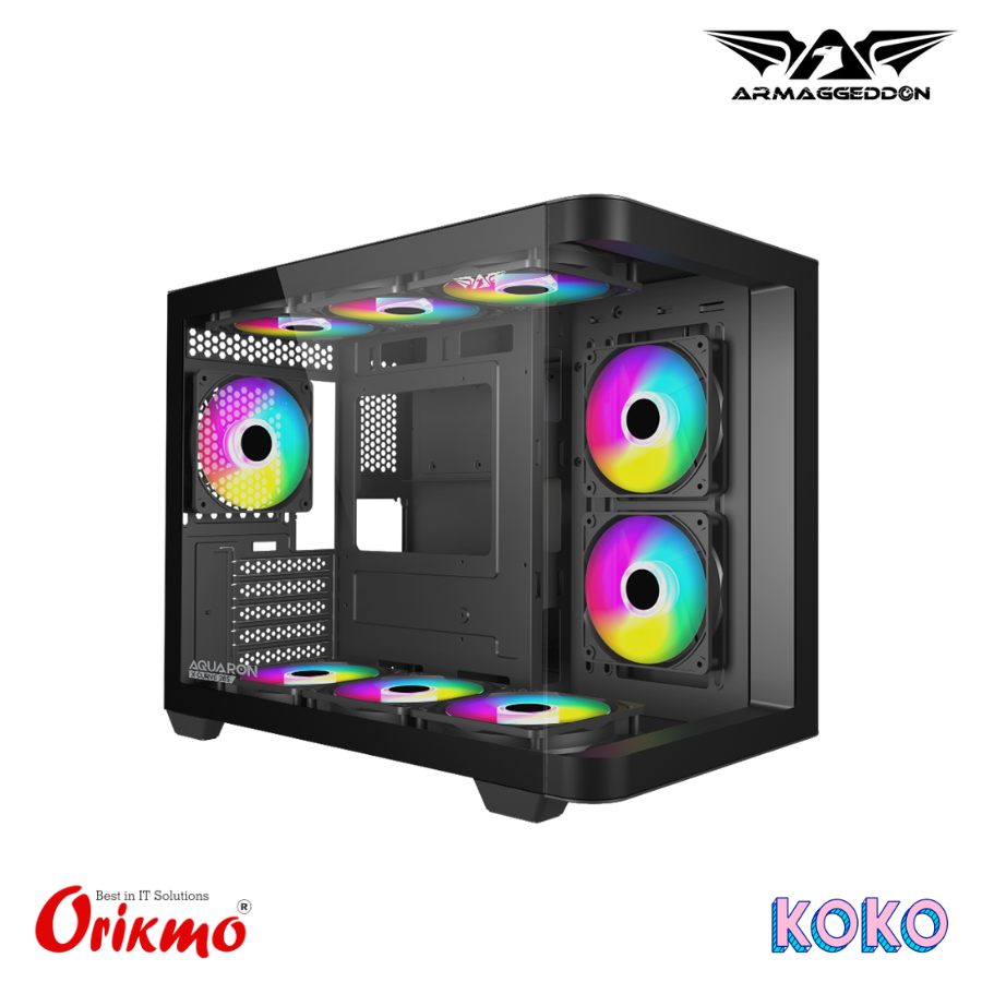 ARMAGGEDDON AQUARON X-CURVE 285 GAMING CASING - BLACK