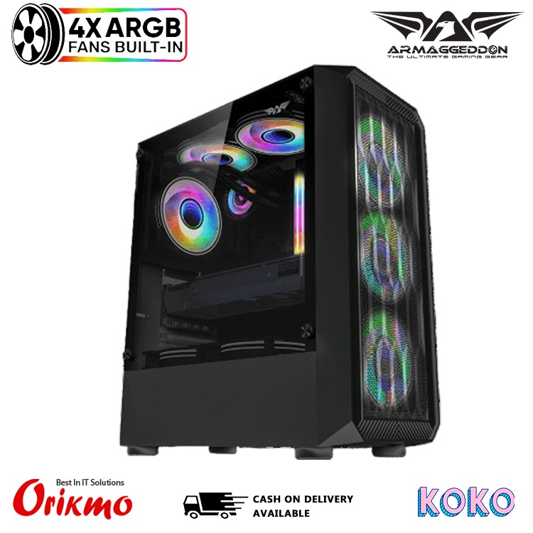 ARMAGGEDDON TRITRON PRO 100 GAMING CASING - BLACK