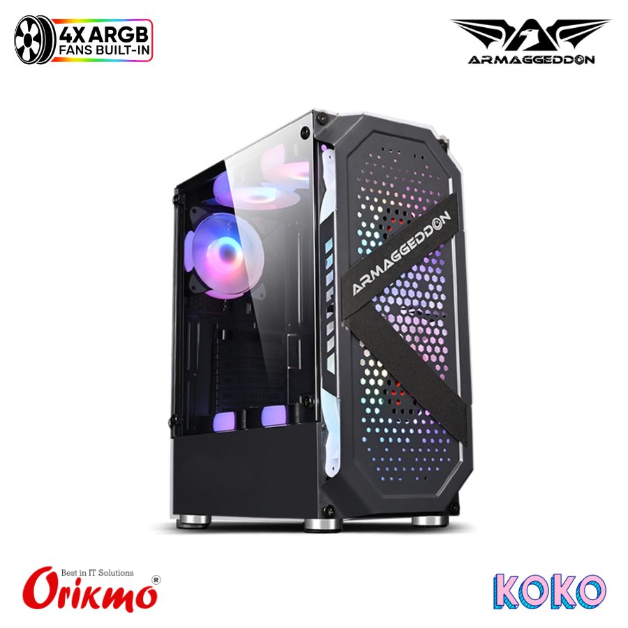 ARMAGGEDDON TRITRON PRO 200 GAMING CASING - BLACK