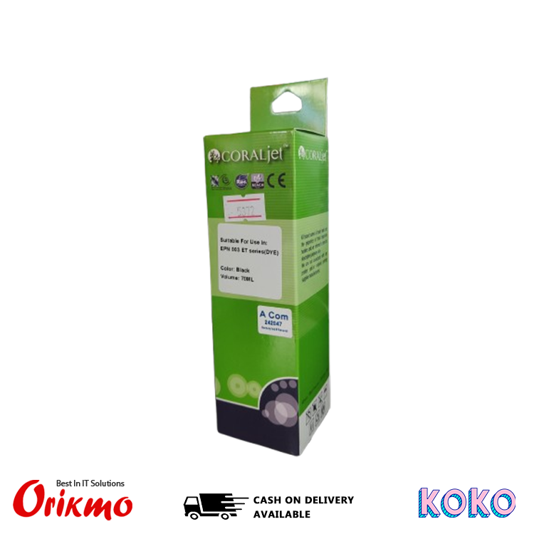 CORALJET EPSON 003 BLACK INK BOTTEL
