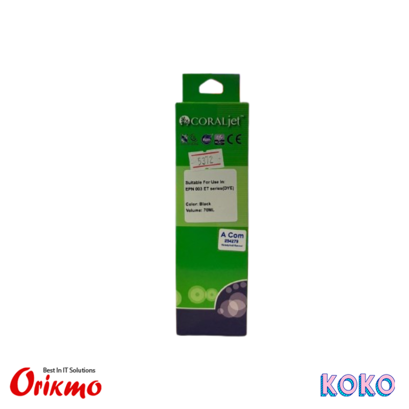 CORALJET EPSON 003 BLACK INK BOTTLE