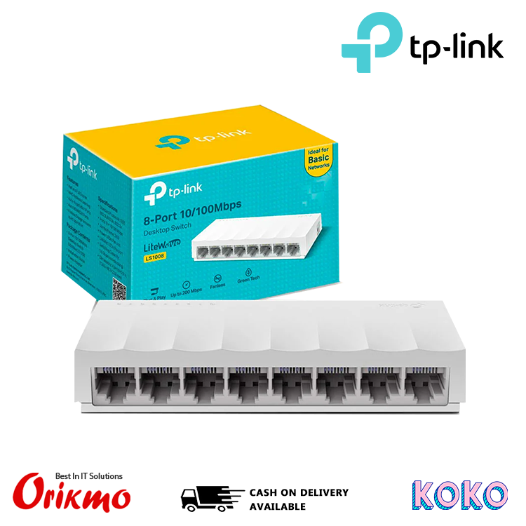 TP LINK LS1008 10/100 MBPS DESKTOP SWITCH 8 PORT