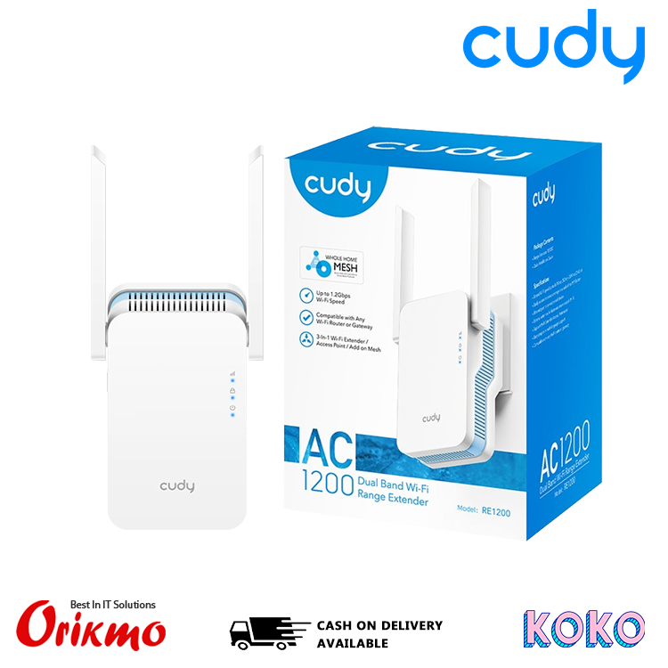 CUDY RE1200 AC1200 DUAL BAND WIFI RANGE EXTENDER