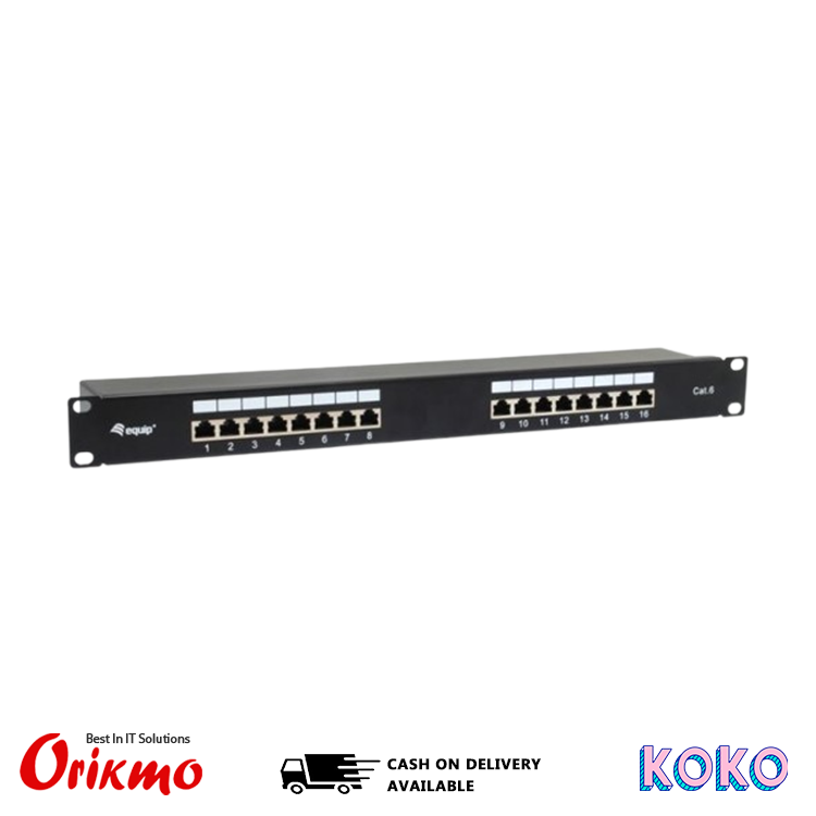 TEDE 16 PORT PATCH PANEL CAT 6